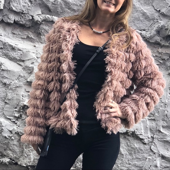 fuzzy fringe jacket